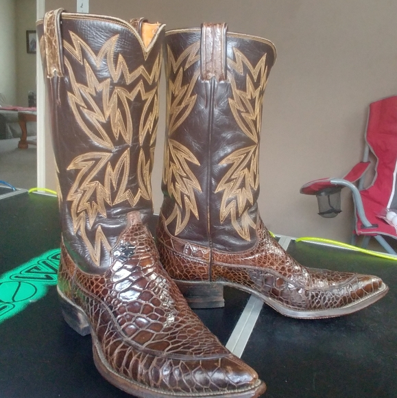 Vtg Justin Sea Turtle Caguama Boots 9 B 